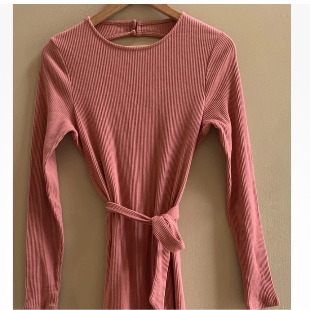 Who What Wear Pink Long Sleeve Dress small